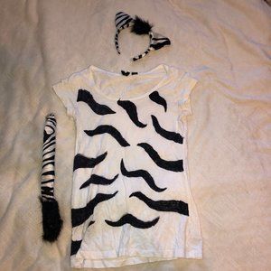 3 Piece Zebra Costume